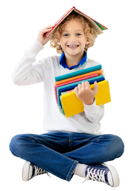 Young Student Ready for Reading Adventure