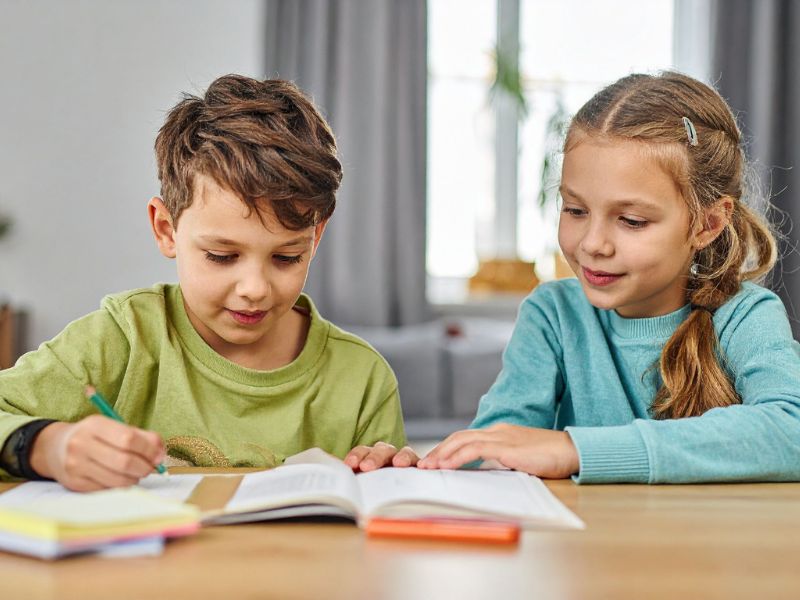 Primary School Children Learning Together